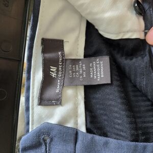 H&M Slim Fit Navy Trousers
